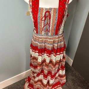 Vintage 1960s/1970s Loungees Floral Patterned Prairie Dress